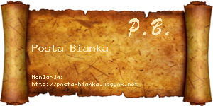 Posta Bianka névjegykártya